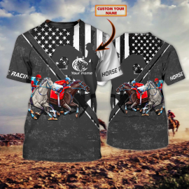 Horse Racing Personalized All Over Print Unisex Tshirt