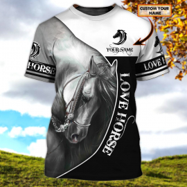 Love Horse Personalized All Over Print Unisex Tshirt