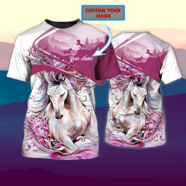 Love Horse Personalized All Over Print Unisex Tshirt