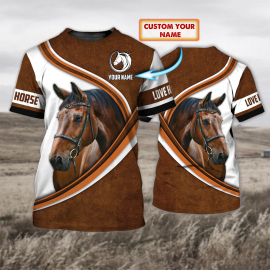 Love Horse Personalized All Over Print Unisex Tshirt