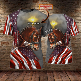Horse Personalized All Over Print Unisex Tshirt