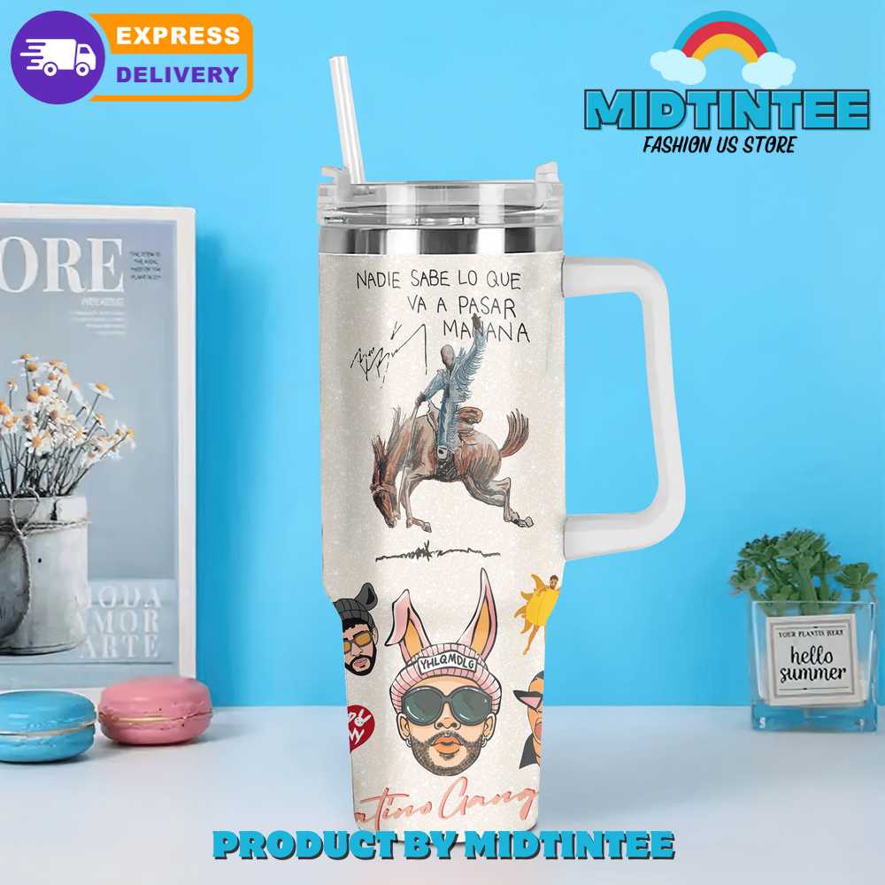 Bad Bunny Birthday Xmas Gift For Her Him 30oz or 40oz Tumbler LN