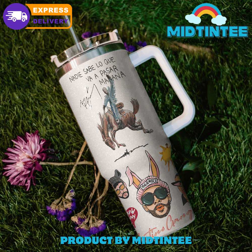 Bad Bunny Birthday Xmas Gift For Her Him 30oz or 40oz Tumbler LN