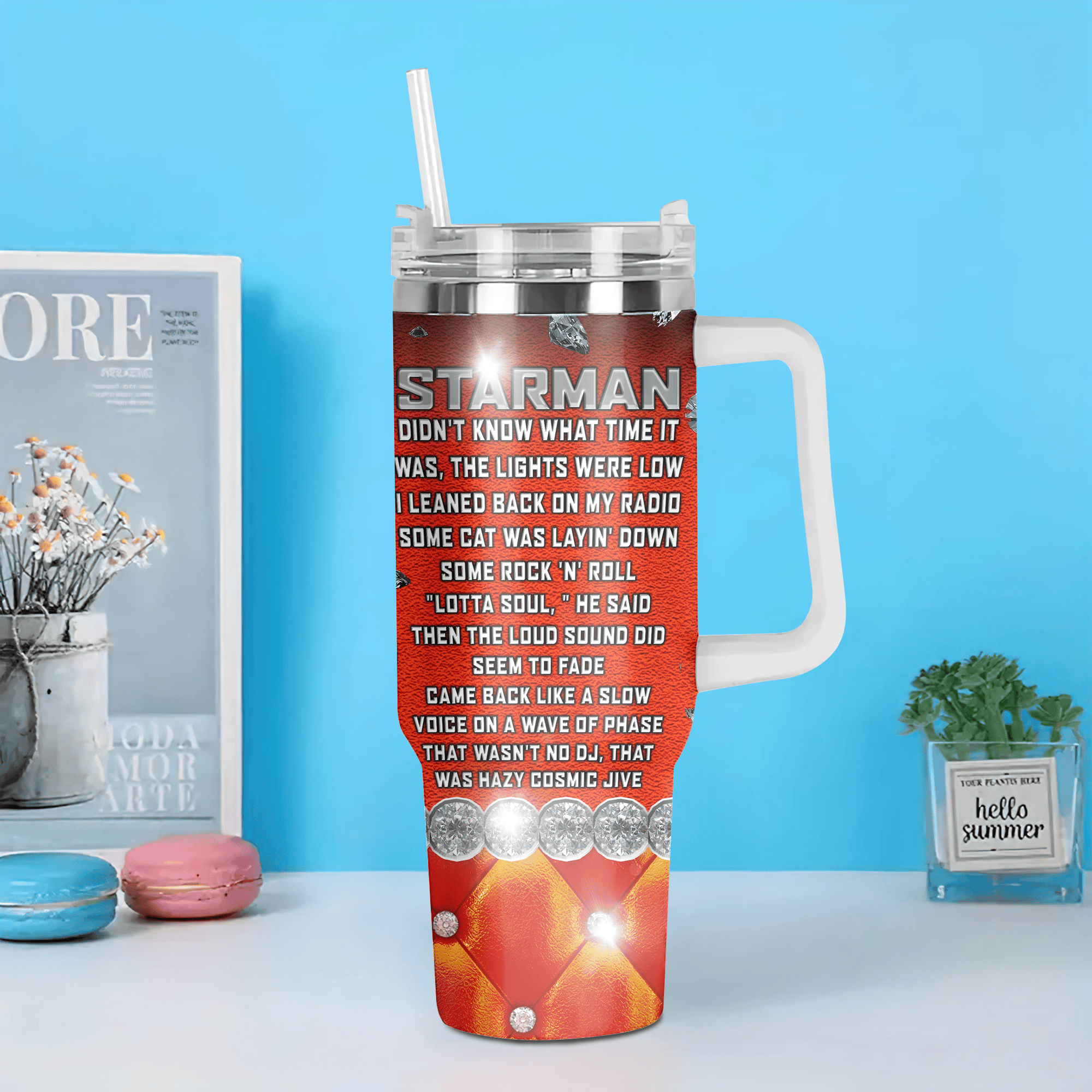 David Bowie Starman Customized 30oz or 40 Oz Tumbler HG