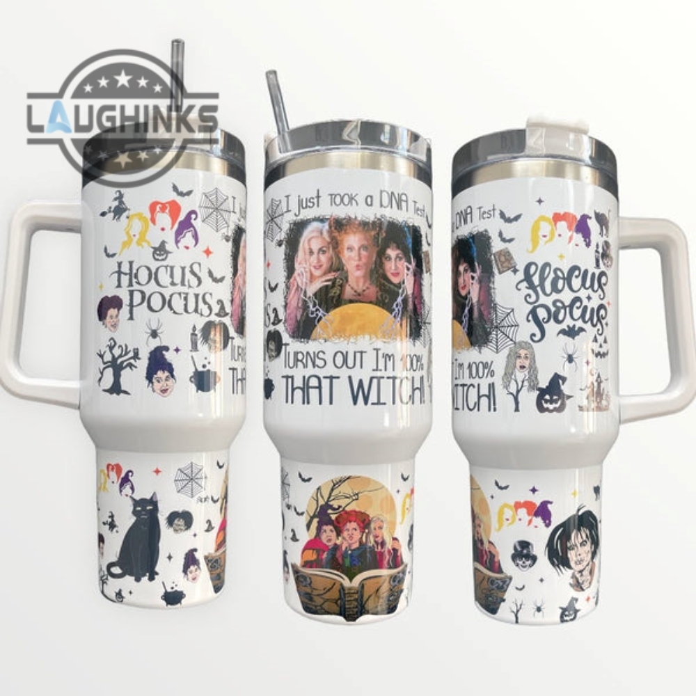 Hocus Pocus 30oz or 40Oz Quencher Tumbler Cup 40 Oz Stainless Steel Cups Dupe With Handle Gift HG