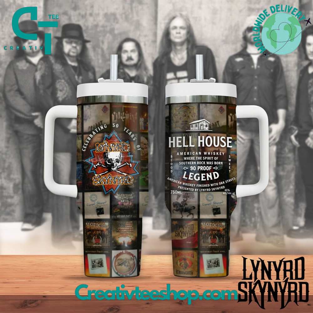 Lynyrd Skynyrd Hell House Gift for Her, Him on Birthday Xmas 30oz or 40oz Tumbler LN