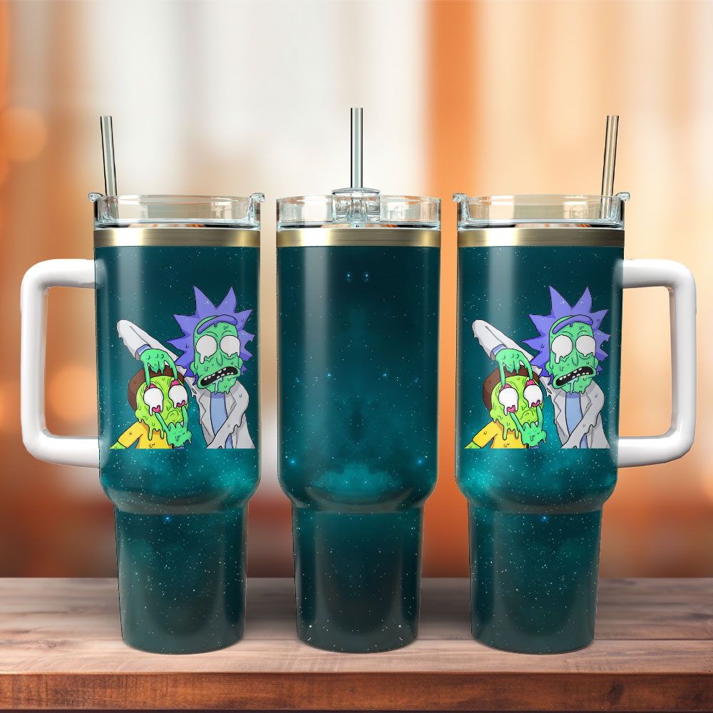 Richard and Mortimer Cartoon Custom Quencher 30oz or 40oz Stainless Steel Tumbler With Handle HG