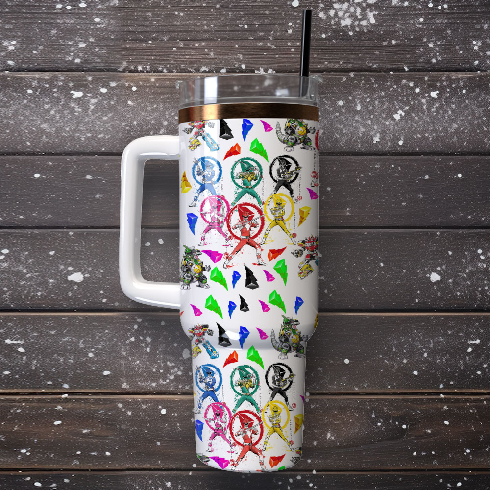 Power Rangers Custom Quencher 30oz or 40oz Stainless Steel Tumbler With Handle, Best gifts for Friend Family NVA