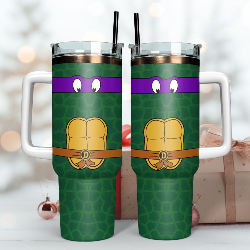 Teenage Mutant Ninja Turtles Movie Custom Quencher 30oz or 40oz Stainless Steel Tumbler With Handle, Best gifts for Friend Family NVA