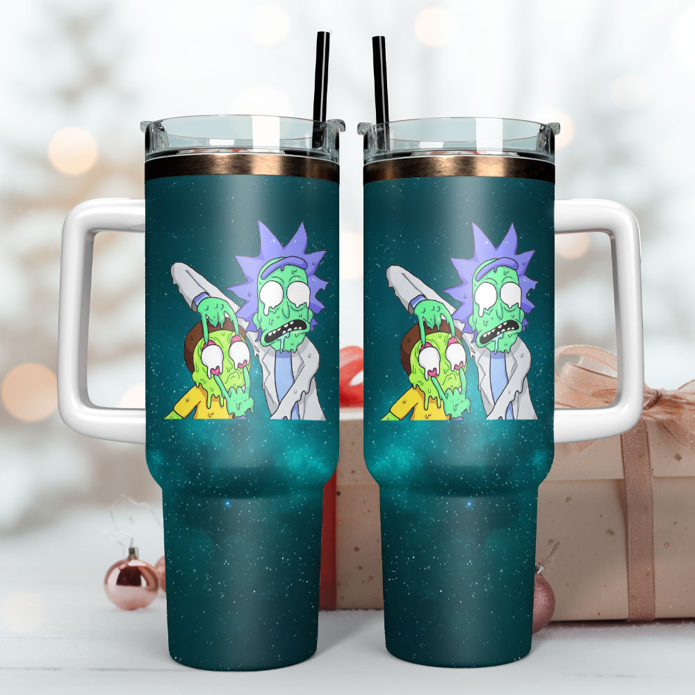 Richard and Mortimer Cartoon Custom Quencher 30oz or 40oz Stainless Steel Tumbler With Handle HG