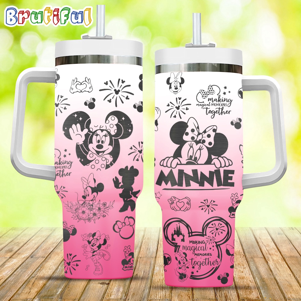 Pink Minnie Mouse Making Magical Memories Together 30oz or 40 oz Tumbler HG 40oz, Disney 30oz or 40 oz Tumbler HG