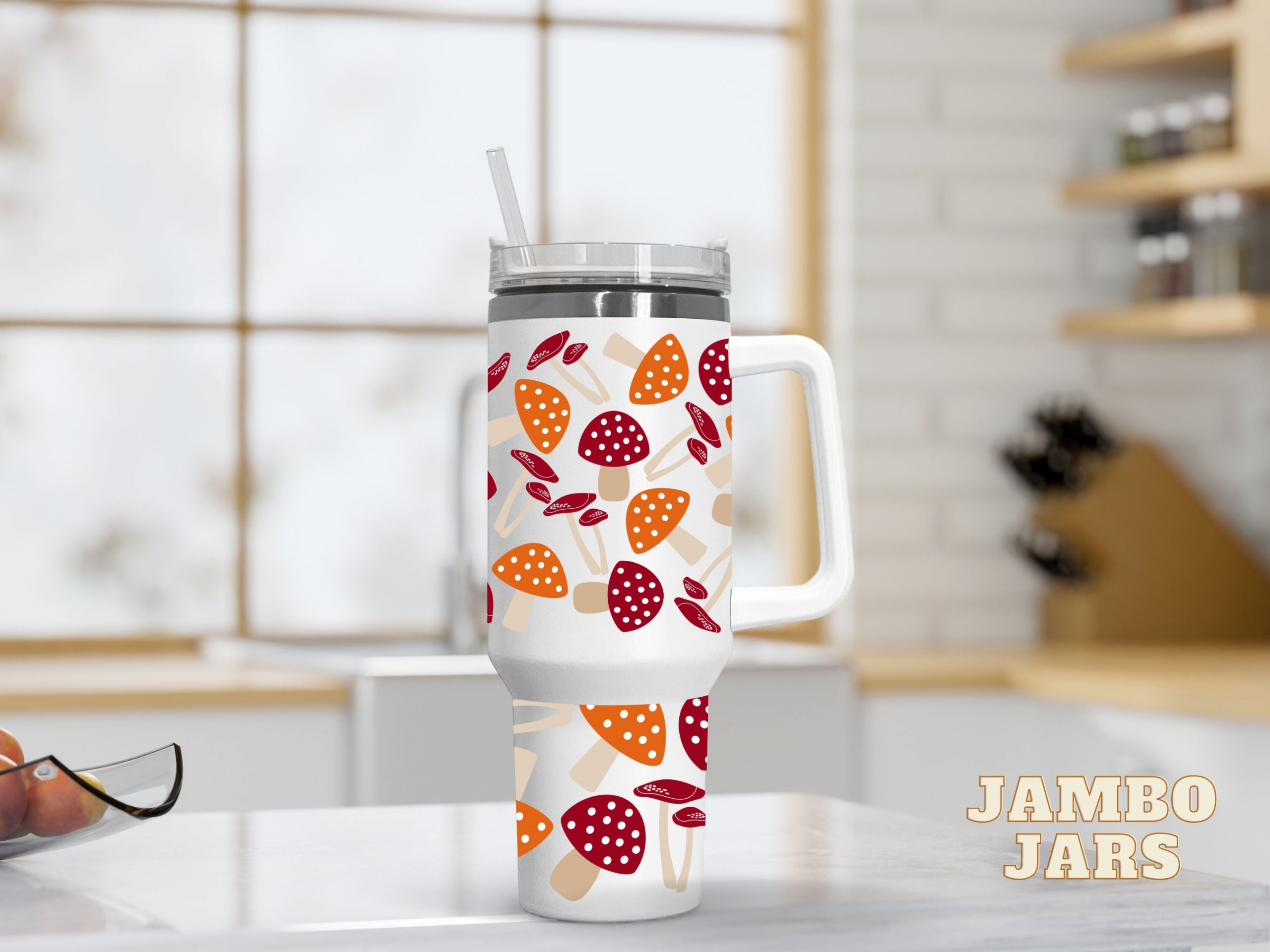 Autumn Mushroom 30oz or 40oz Quencher Tumbler LN Gift for hippie