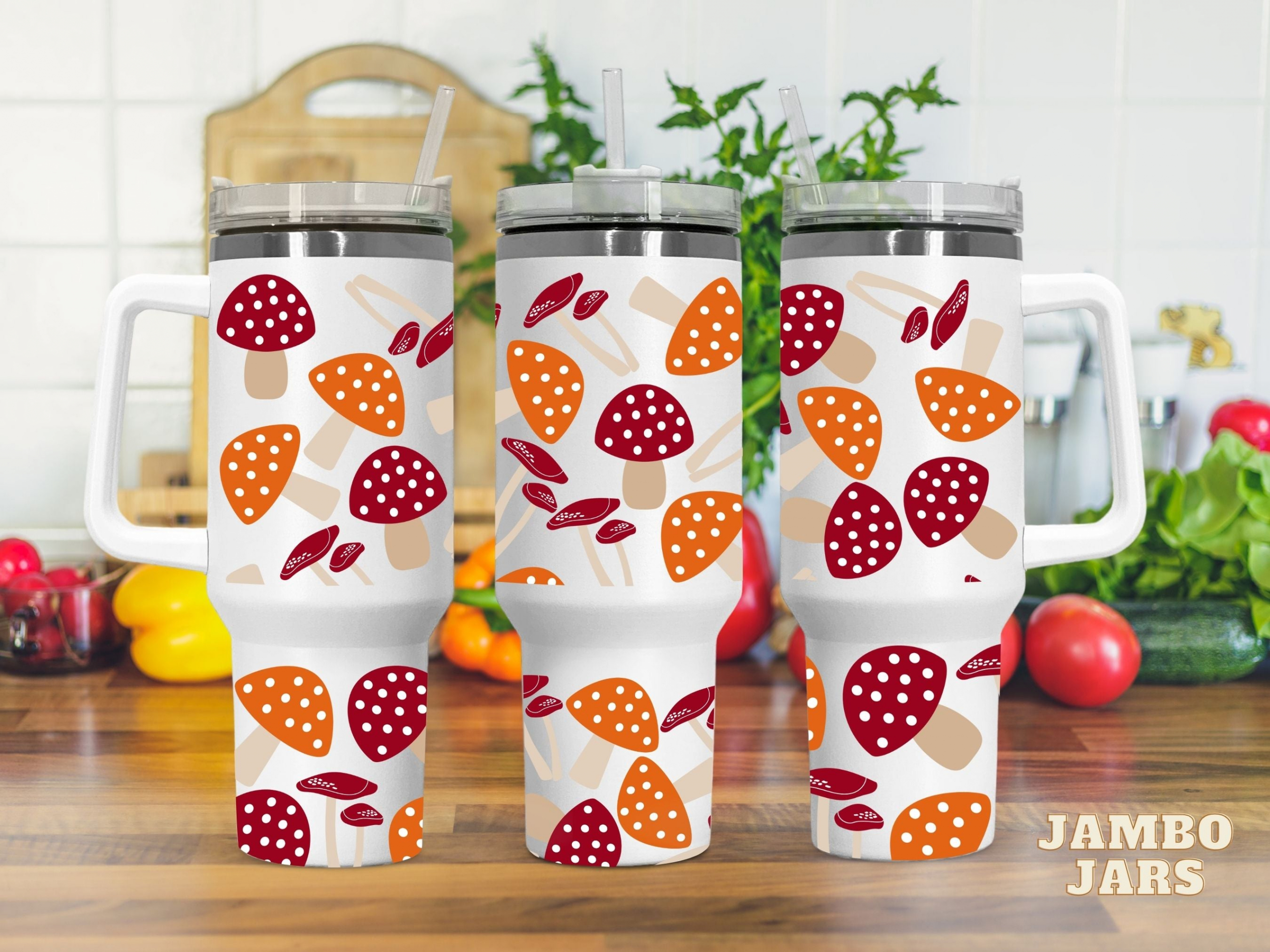 Autumn Mushroom 30oz or 40oz Quencher Tumbler LN Gift for hippie