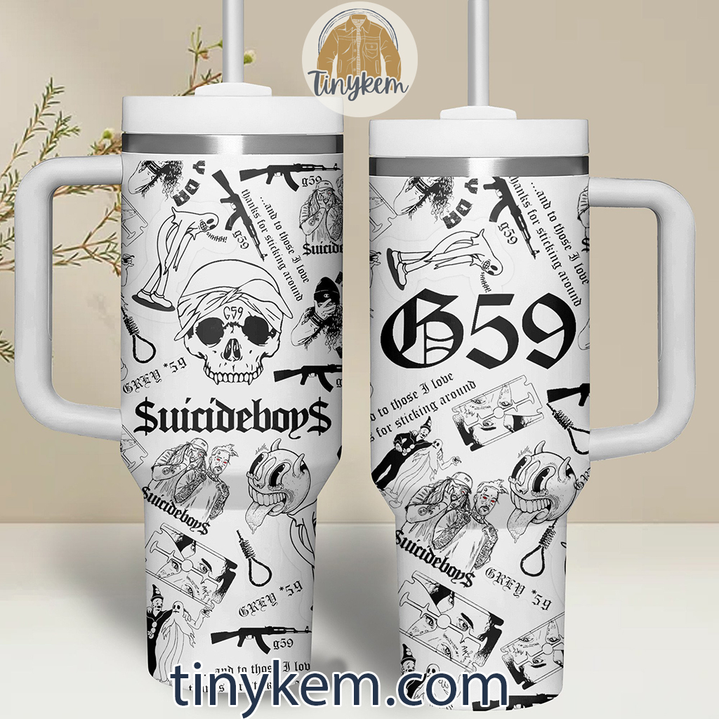 Suicideboys G59 30oz or 40 Oz Tumbler HG: Black/White