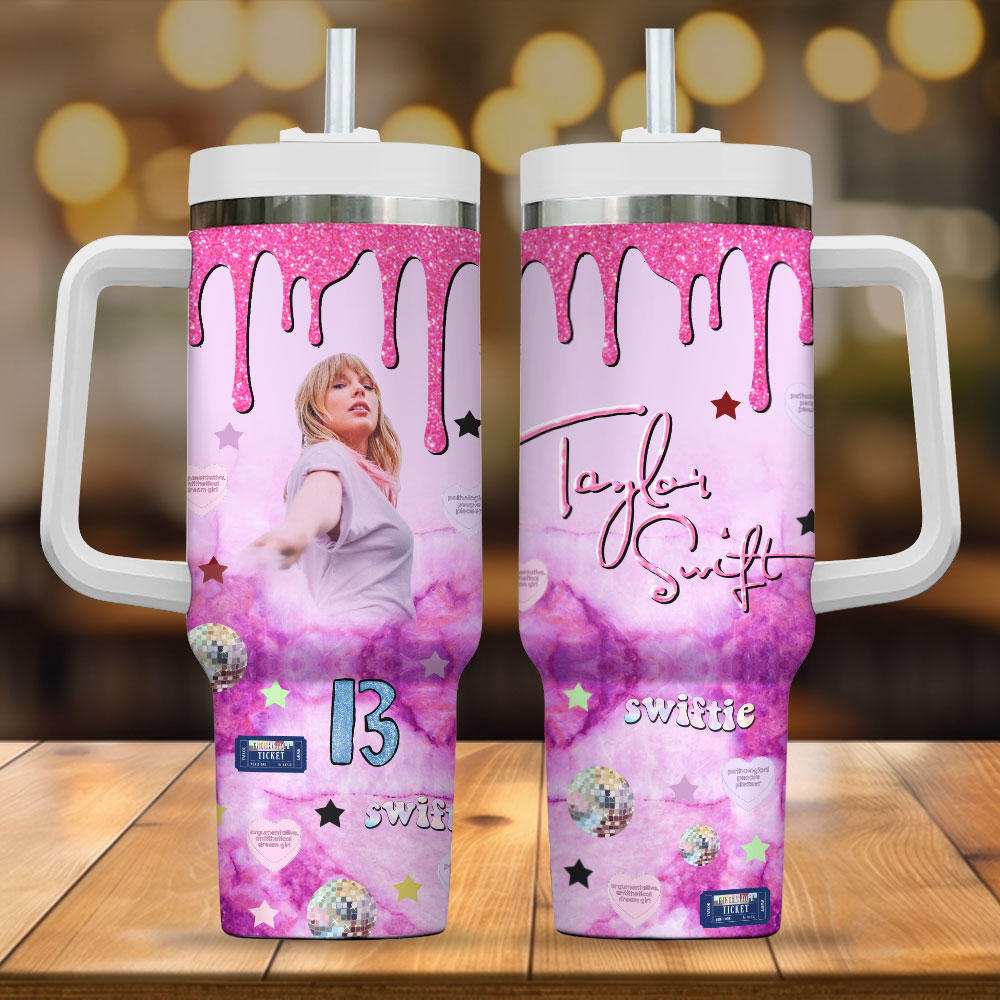 Taylor Swift Swiftie Pink 30oz or 40oz Stainless Steel Tumbler With Handle HG