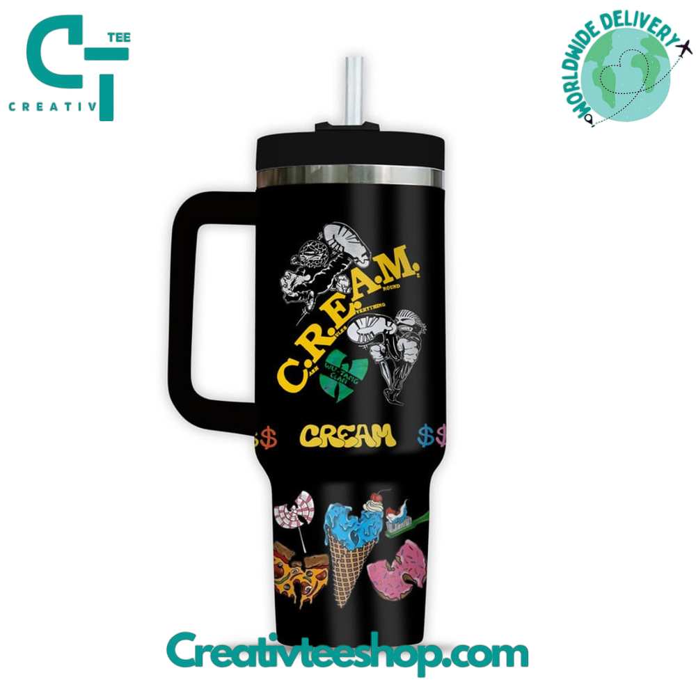 Wu Tang Clan Cream Gift for Her, Him on Birthday Xmas 30oz or 40oz Tumbler LN