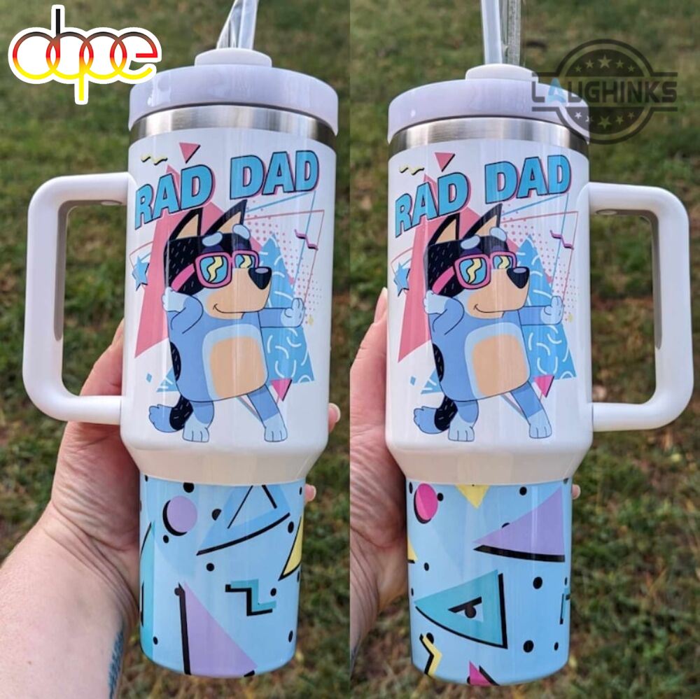 Bandit Heeler Blu3y Cartoon Custom Quencher 30oz or 40oz Stainless Steel Tumbler With Handle HG