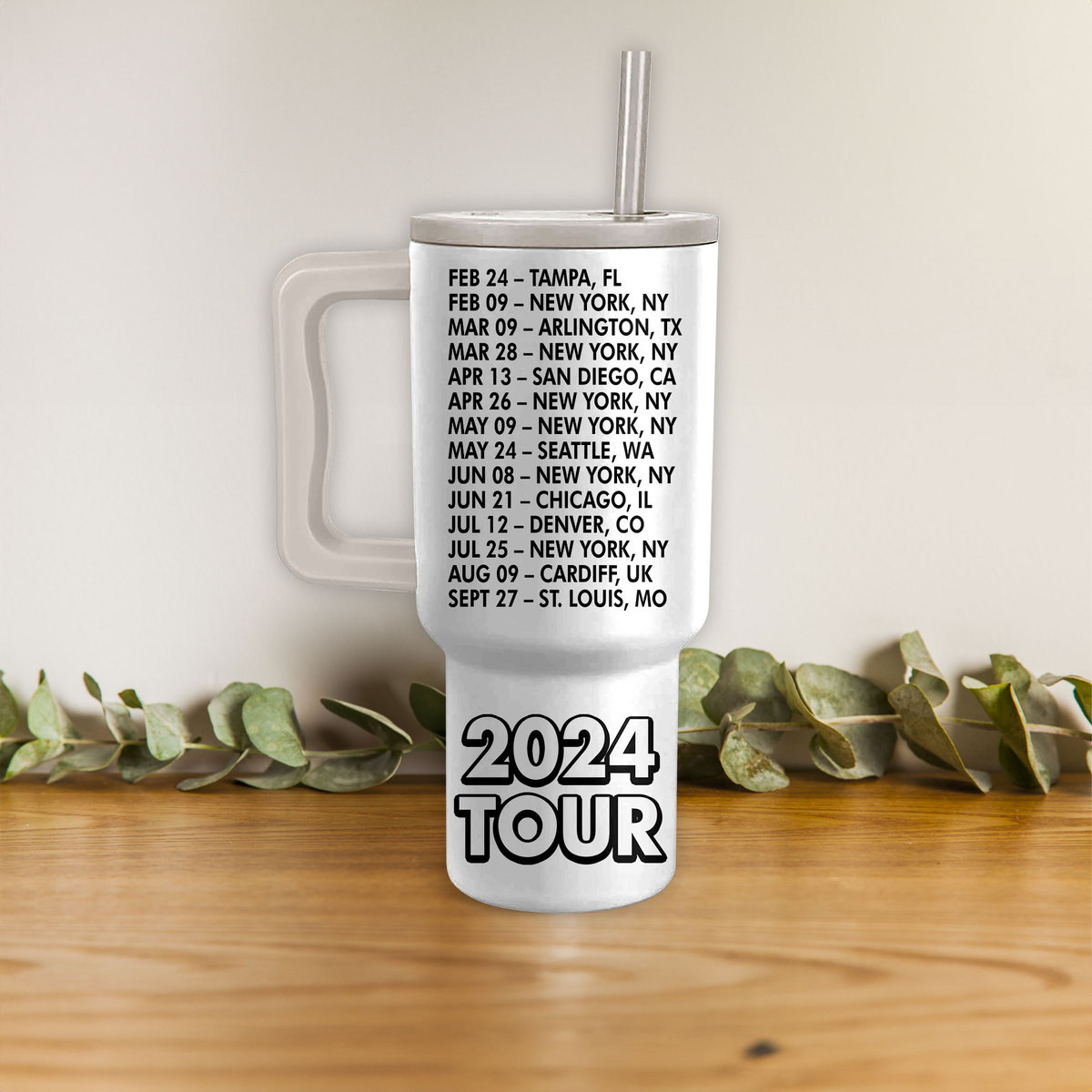 Billy Joel 2024 Tour Music Custom Stanley Quencher 40oz Stainless Steel Tumbler HG With Handle