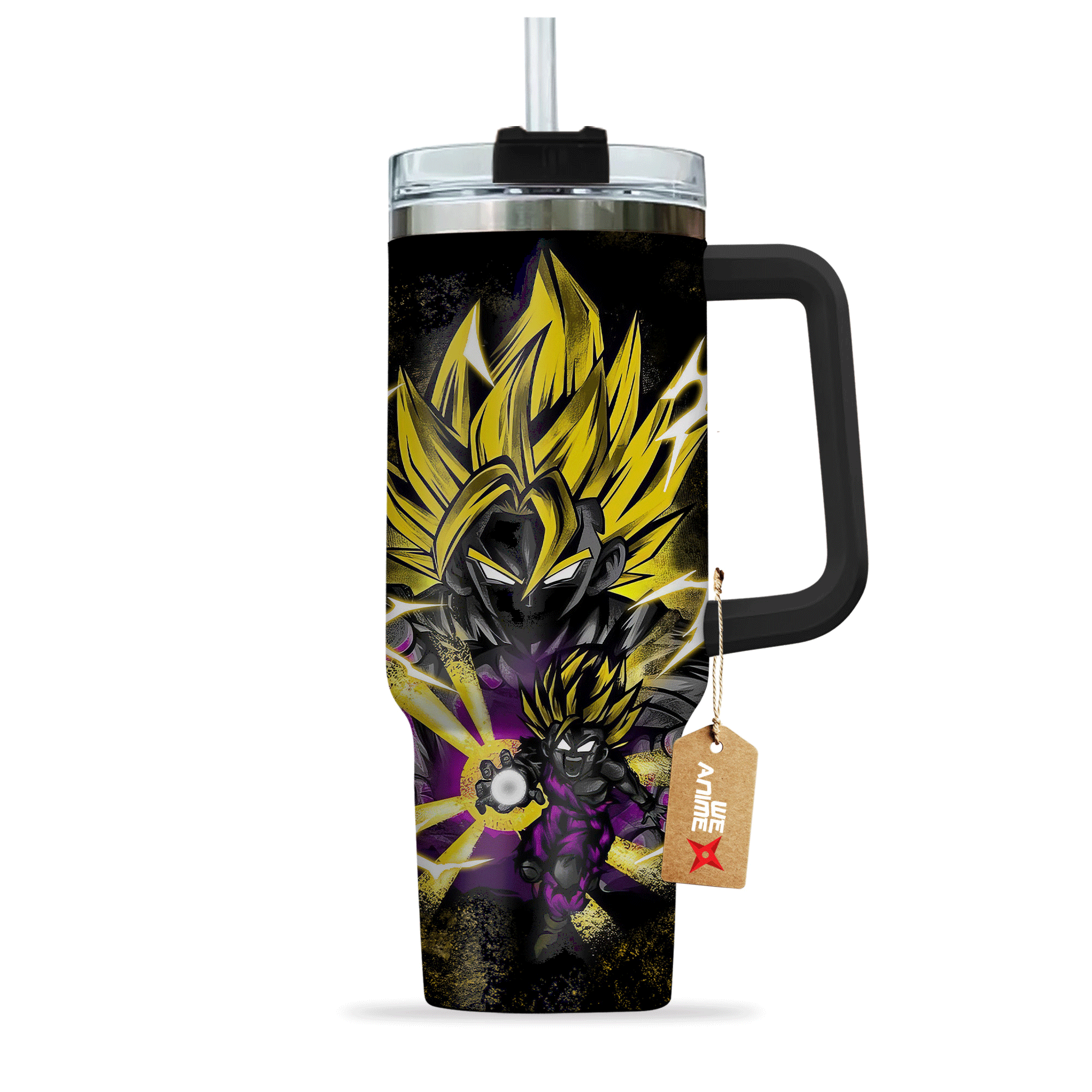 Gohan Teen Super Saiyan Dragon Ball Anime Custom Quencher 30oz or 40oz Stainless Steel Tumbler With Handle HG
