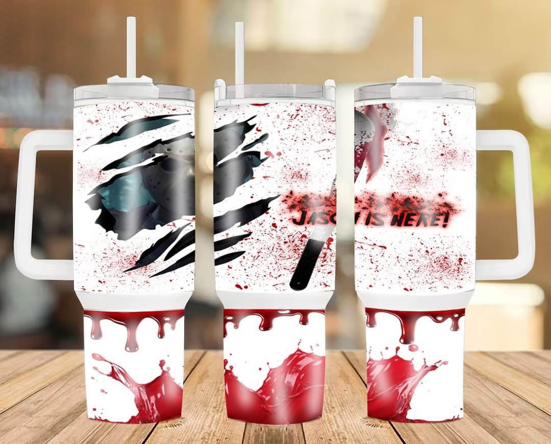 Halloween Jason Voorhees Friday The 13th Movies 30oz or 40oz Quencher Tumbler Stainless Steel, Best Gifts NVA