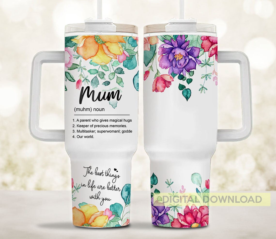 Mum Mom Noun 30oz or 40oz Tumbler Quencher Tumbler Gift For Her Him Birthday Gift LN Mother's Day Tumbler