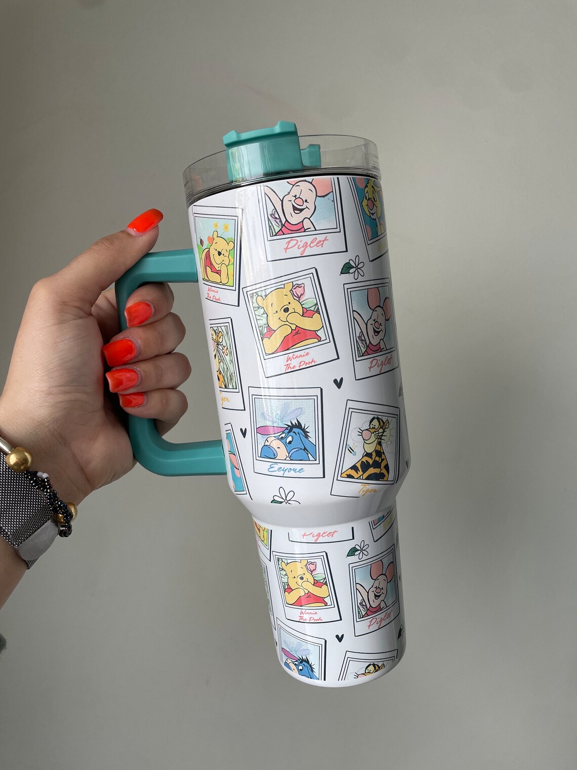 Bear & Friends Polaroid Metal 30oz or 40oz Quencher Tumbler Gift For Her Him Birthday Gift LN