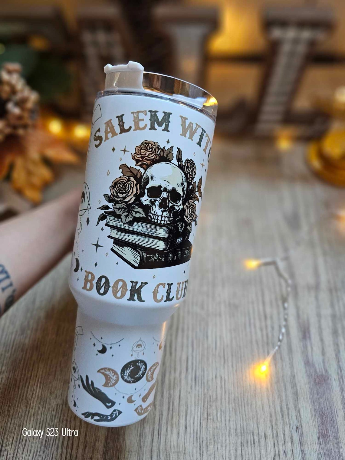 Wichcraft Gift Salem witch Book Club 30oz or 40 oz Tumbler with Handle and Straw Witch, Book Lover Gifts HG