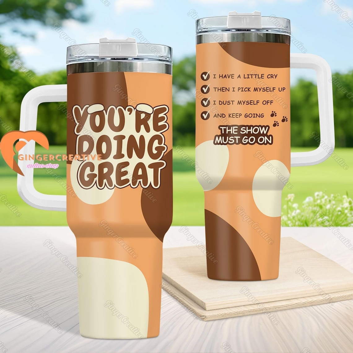 Bingo Blu3y 30oz or 40oz Tumbler, Cartoon HG