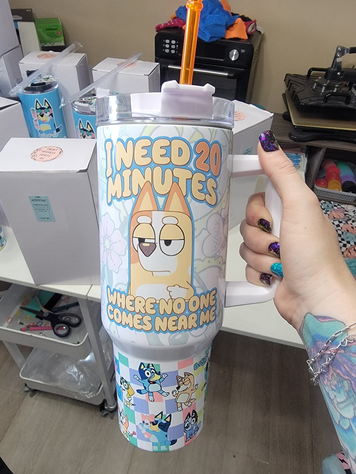 Mama Blu3y Cartoon 30oz or 40oz Tumbler HG Mothers Day Gifts