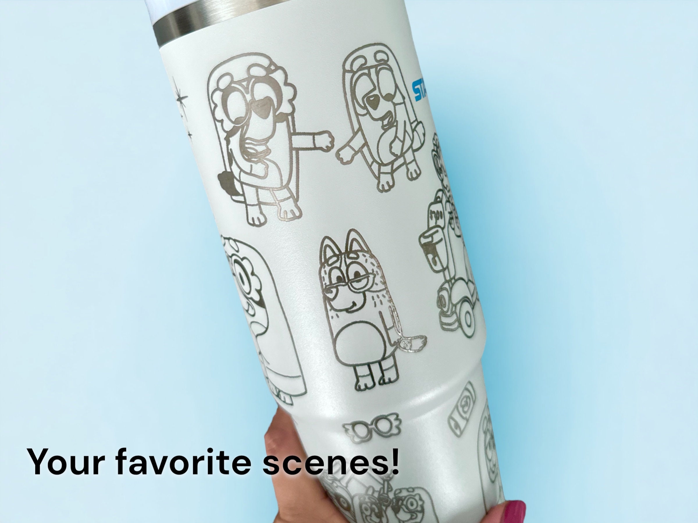 Simple Modern Trek Blu3y Grannies Tumbler Cup Laser Engraved 30oz or 40oz Tumbler with Handle, Birthday Anniversary Tumbler Gift HFN