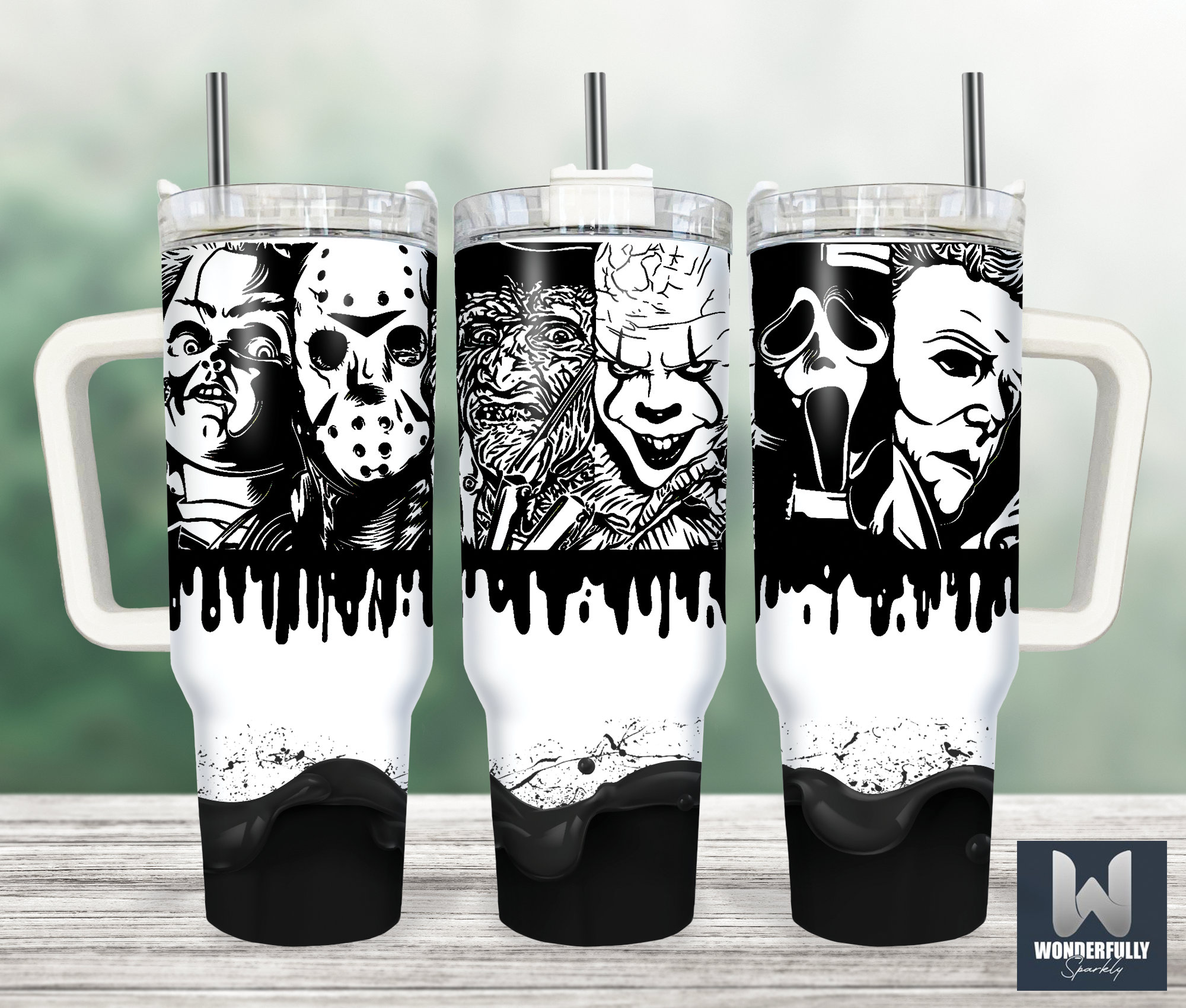 Serial Killers Horror Movies Custom Quencher 30oz or 40oz Stainless Steel Tumbler With Handle HG