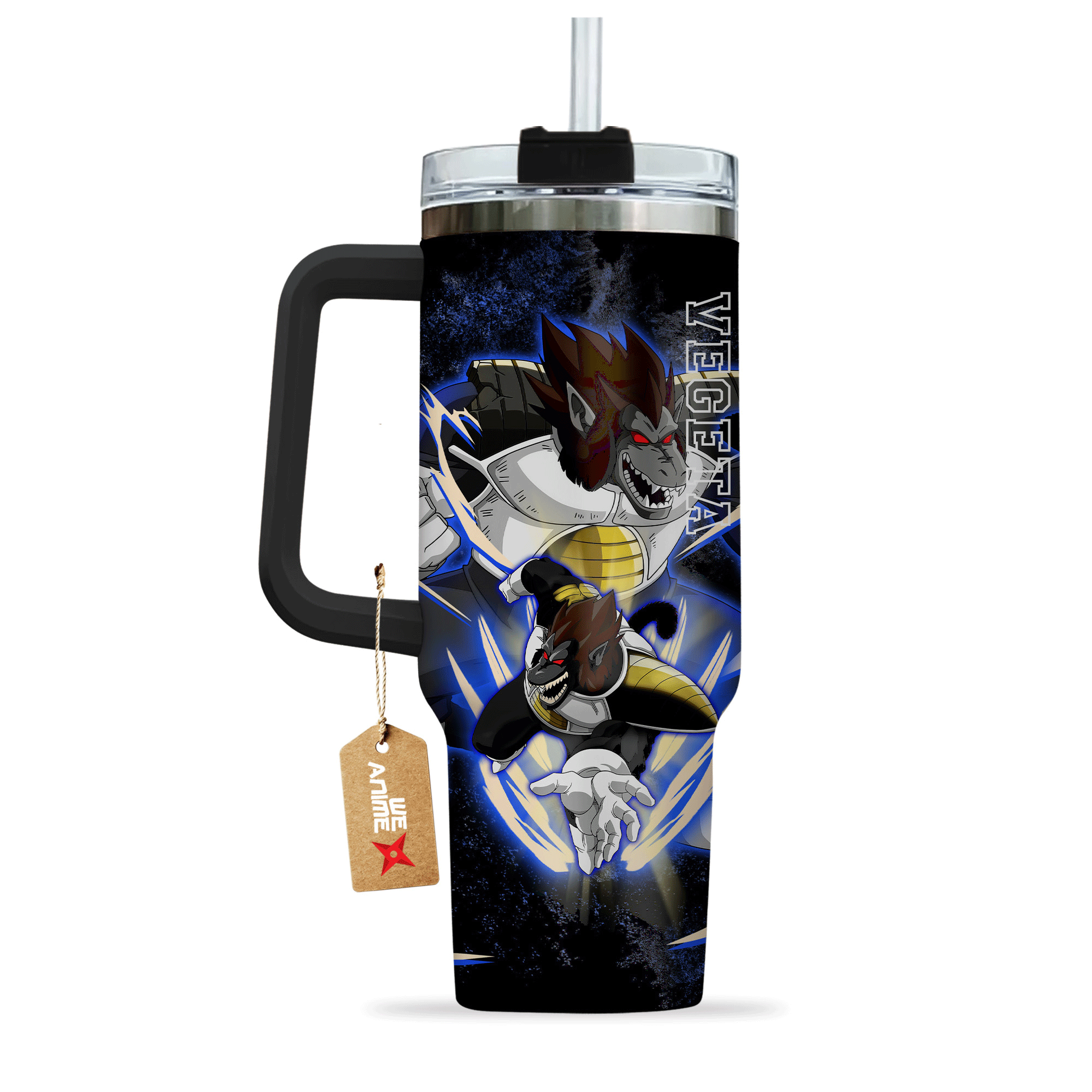 Vegeta Great Ape Dragon Ball Anime Custom Quencher 30oz or 40oz Stainless Steel Tumbler With Handle HG