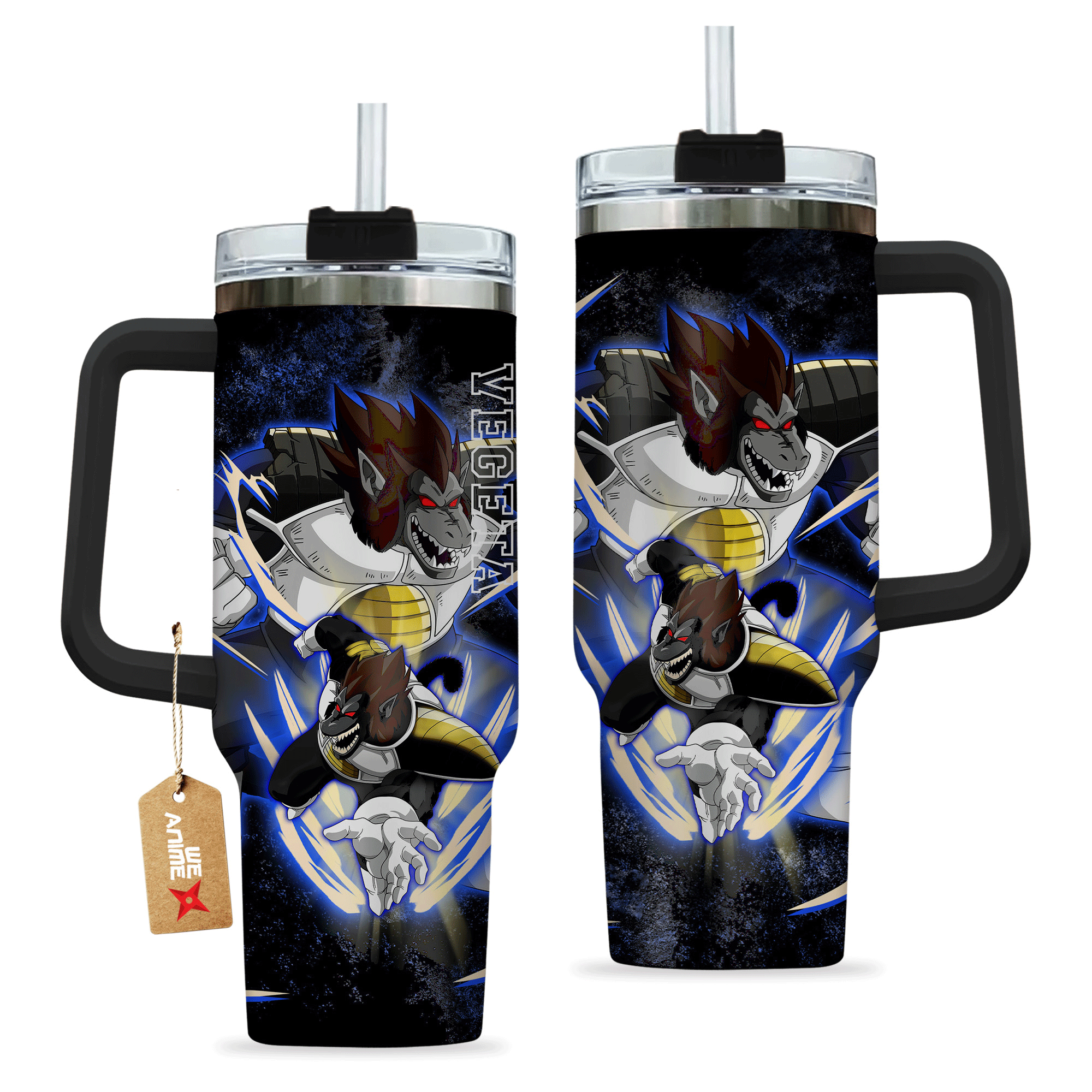 Vegeta Great Ape Dragon Ball Anime Custom Quencher 30oz or 40oz Stainless Steel Tumbler With Handle HG