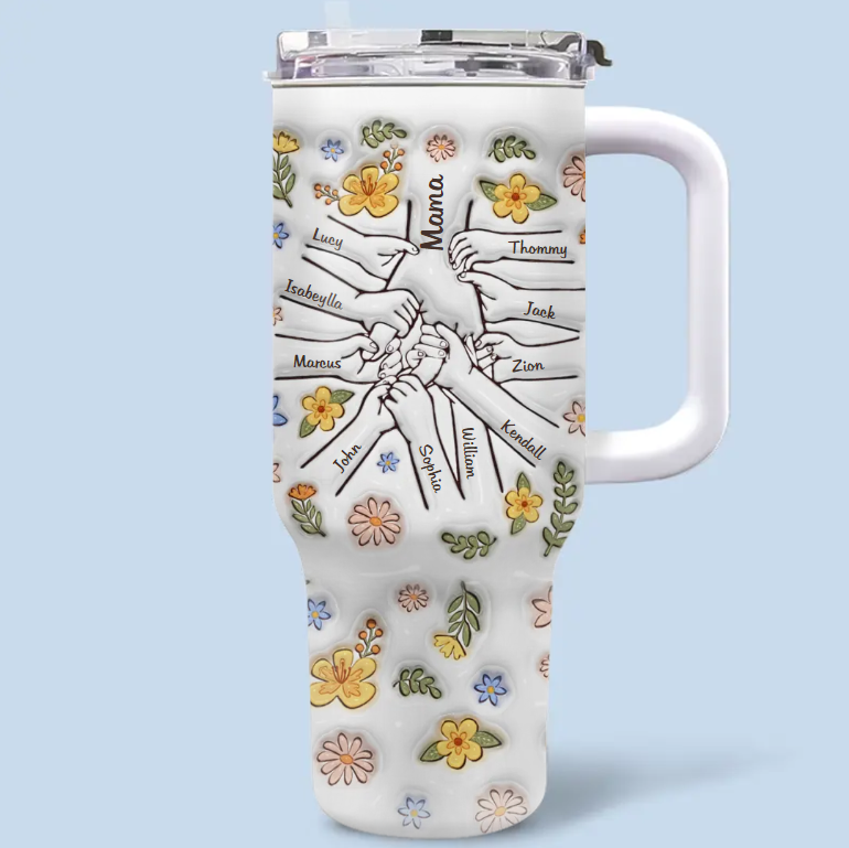 Custom Tittle And Kids Name Mother's Day Gift For Mom, Nana 30oz or 40oz Tumbler Tumbler With Handle HG