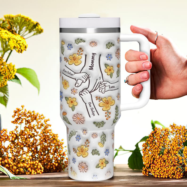 Custom Tittle And Kids Name Mother's Day Gift For Mom, Nana 30oz or 40oz Tumbler Tumbler With Handle HG